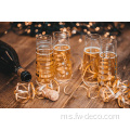 Logo Custom Champagne Flutes Stemless Champagne Glasses Set